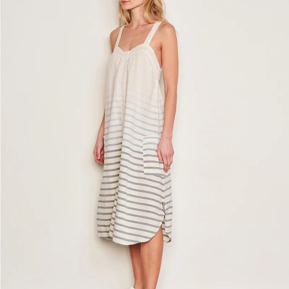 NWOT Sundry “Changing Tide” Stripe Midi Apron Dress - Picture 3 of 9